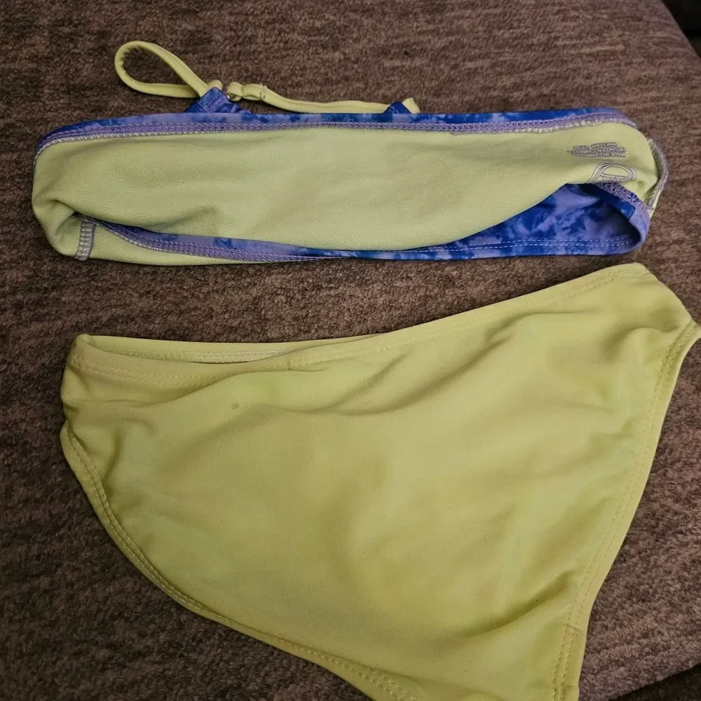 Wonder Nation Blue and Yellow Kids Swim Bikini